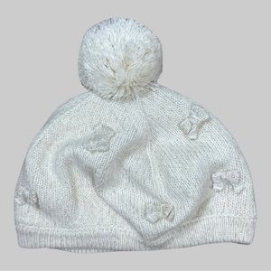 12-24 Month Janie & Jack Lined Pom Pom Bow Stocking Hat